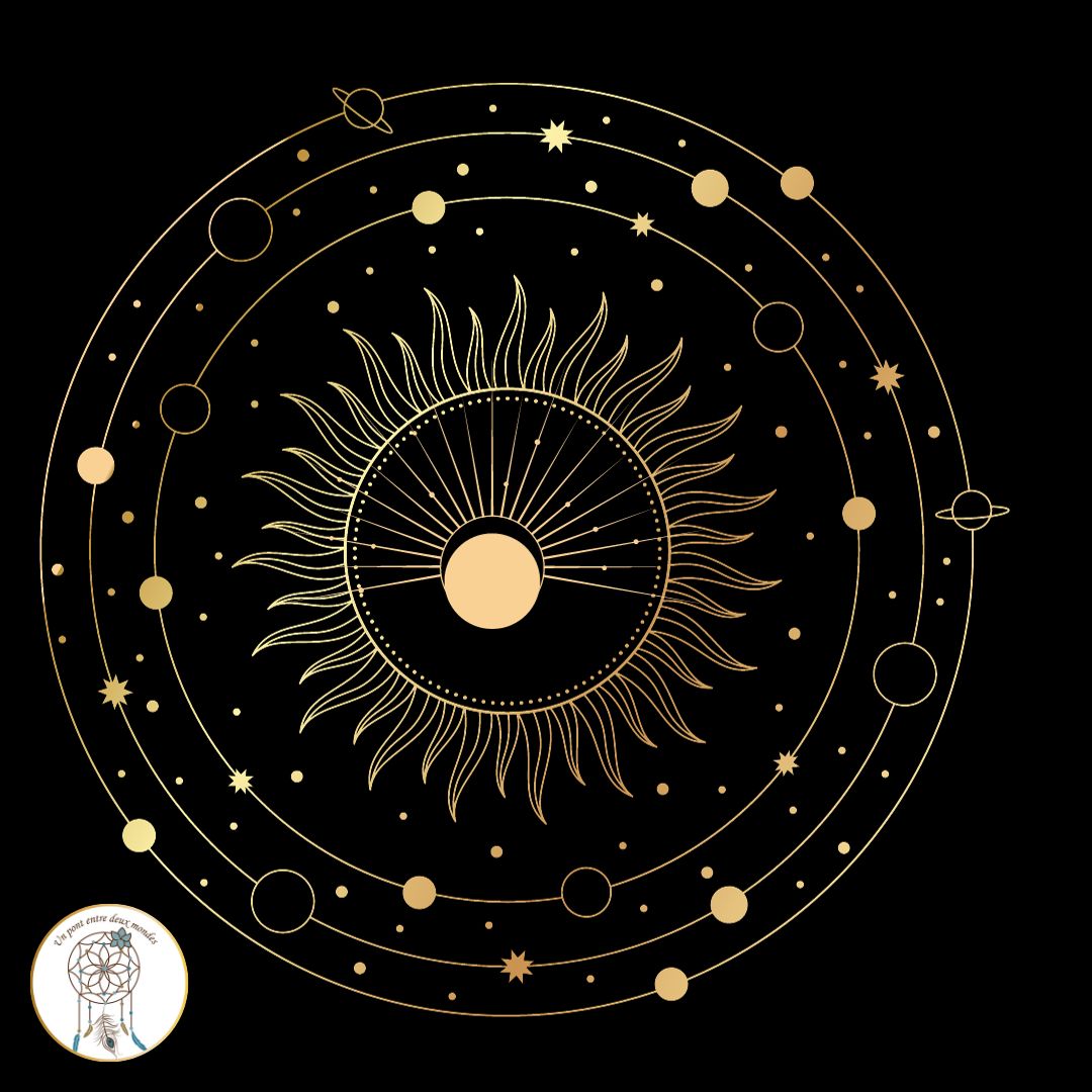 Image représentant la lune, ses différents cycles et le système solaire pour te plonger dans l'univers des cercles de lune.